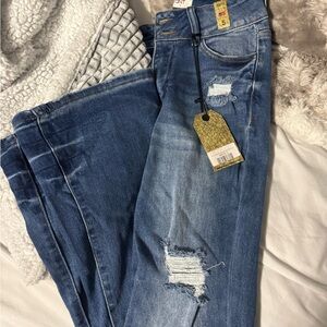 VIBRANT M. I. U high rise flare jeans